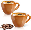 Pilnocok Ceramic Espresso Cups Set of 2, 6 oz Coffee Small Mugs | Cappuccino by Pilnocok