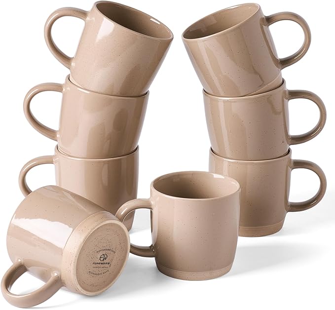 famiware Coffee Mugs for 8, 13 oz Mug Set, Dringking Cup by Famiware
