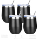 12oz/4 Pack Wine Tumbler Glasses by YEBTSLife