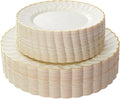 Lullaby 96PCS Ivory Scalloped Plastic Plate by LULLABY