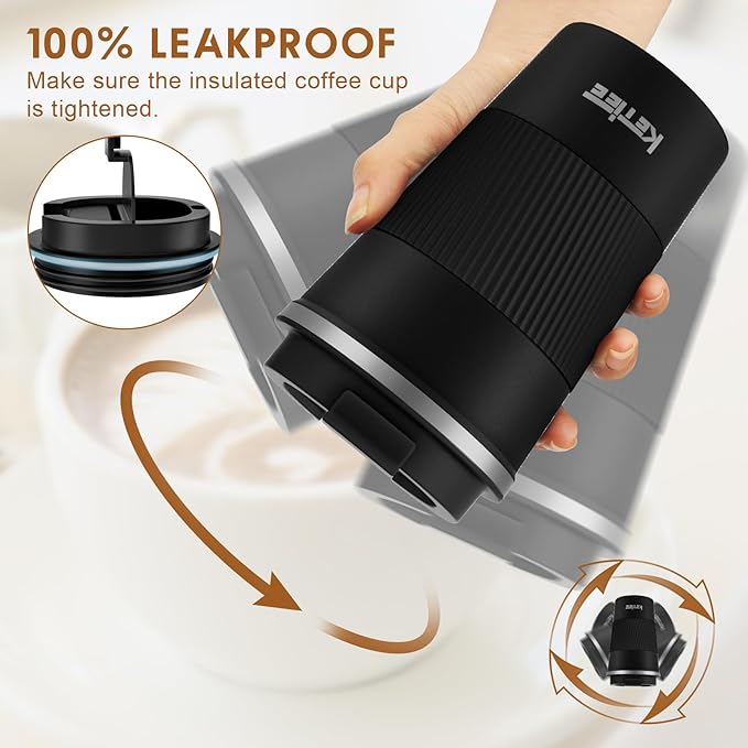 KETIEE Travel Mug 12oz, Vacuum Insulated Coffee Mug - Image 4