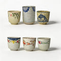 6 Pcs Japanese Tea Cups, 1 Large and 5 Small Ceramic Coffee Cups by BAMXSXBO