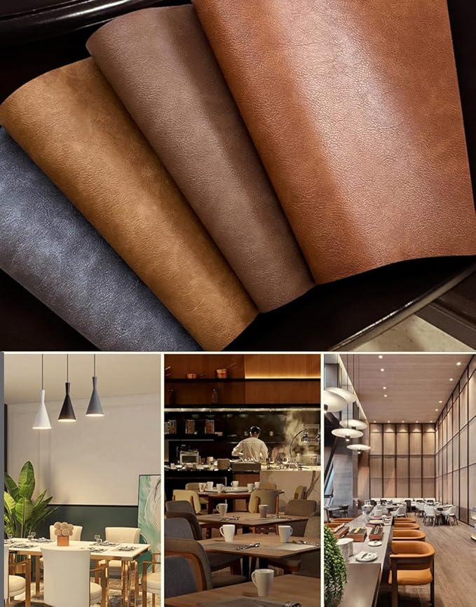 Leather Round Table Washable Placemats, Thick Faux Leather Heat Resistant Wedge Table Placemat, Waterproof Non-Slip Easy to Clean Place mat for Kitchen Coffee Dining Room Table Set of 10