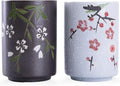 WHJY 10oz Transitional Chinese/Japanese style Handle-less Ceramic Tea cups by WHJY