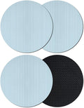 Sky Blue Thin Lines Coasters Set of 4, Absorbent Coasters by Unknown