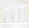 Showgeous 30 Pack White Cheesecloth Table Runner, 17 x 108 Inches | Boho by Showgeous