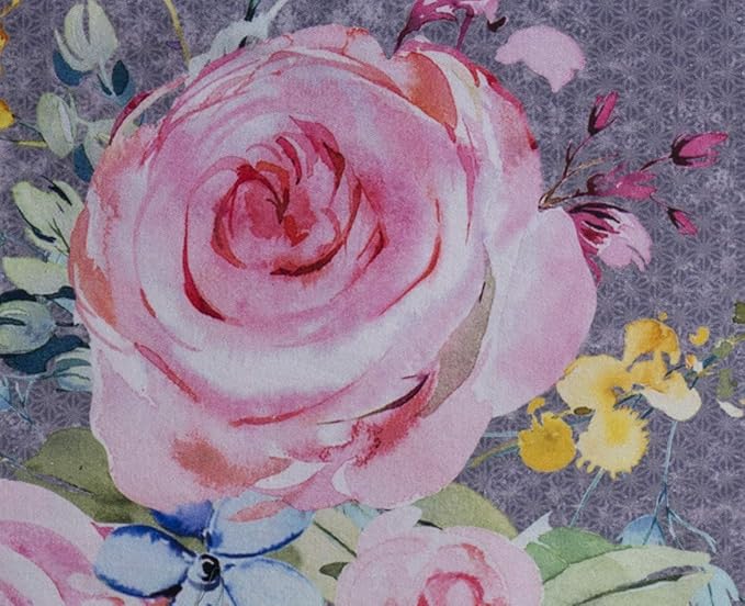 Maison d' Hermine Table Cloth Rectangle Table 100% Cotton 60 x 120 Inches Tablecloth Reusable Decorative for Dining Room Farmhouse Valentines Day Decorations Spring Summer - Sweet Rose Lavender - Lush