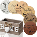 Queekay Coasters Set of 6 House Warming Gifts New Home Wooden Farmhouse Drink by Queekay