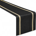 FAVE Woven Vinyl Table Runner Black Table Runner Woven by FAVE