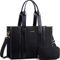 LOVEVOOK laptop bag for women 15.6 inch large Lightweight canvas work tote bags by LOVEVOOK