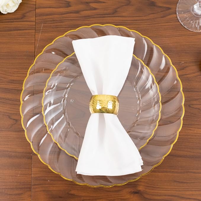 Efavormart 10-Pack 7.5" Clear Plastic Salad Dessert Plates - Image 5