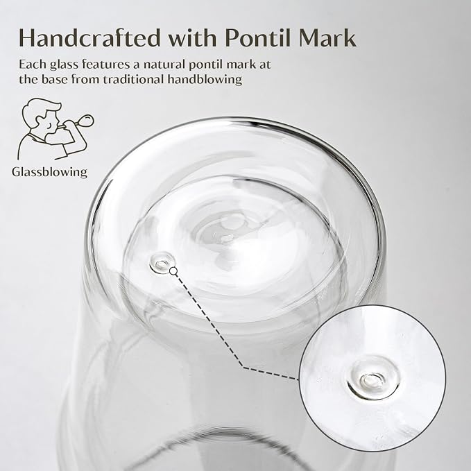 INSETLAN 20oz Double Wall Glass Cups Set of 2 – Borosilicate Glass Tumblers - Image 9