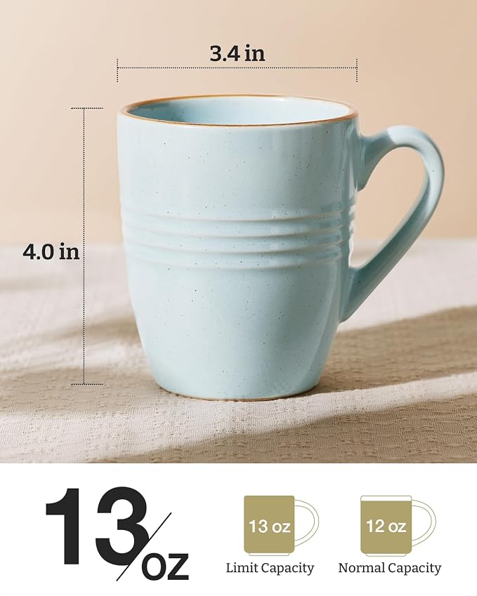 famiware Jupiter Coffee Mugs Set of 4, 13oz Coffee Mug, Microwave and - Image 4