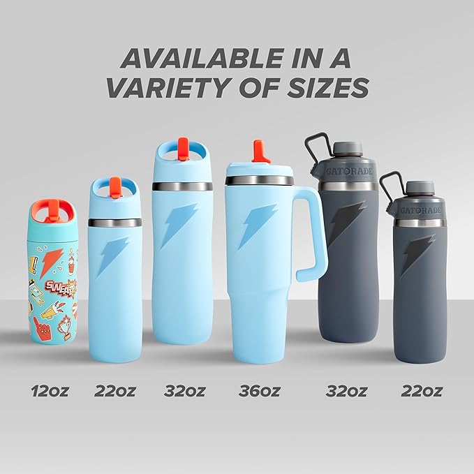 Gatorade 'Overtime' 32oz Stainless Steel Water Bottle, Twist Cap, Royal Blue/Navy