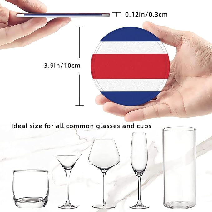 6 Pack Costa Rica Leather Coaster - Image 4