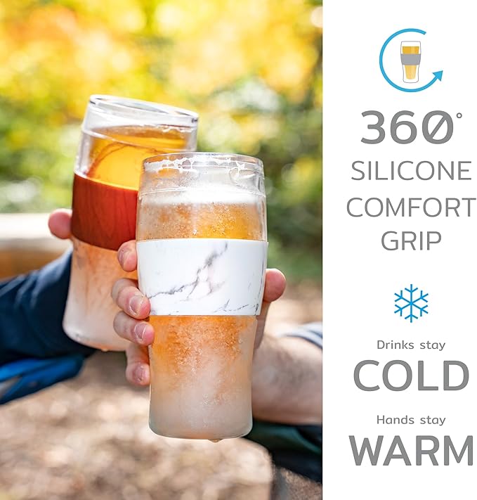 Host FREEZE Beer Glasses, Frozen Beer Mugs, Freezable Pint Glass Set, Insulated - Image 5