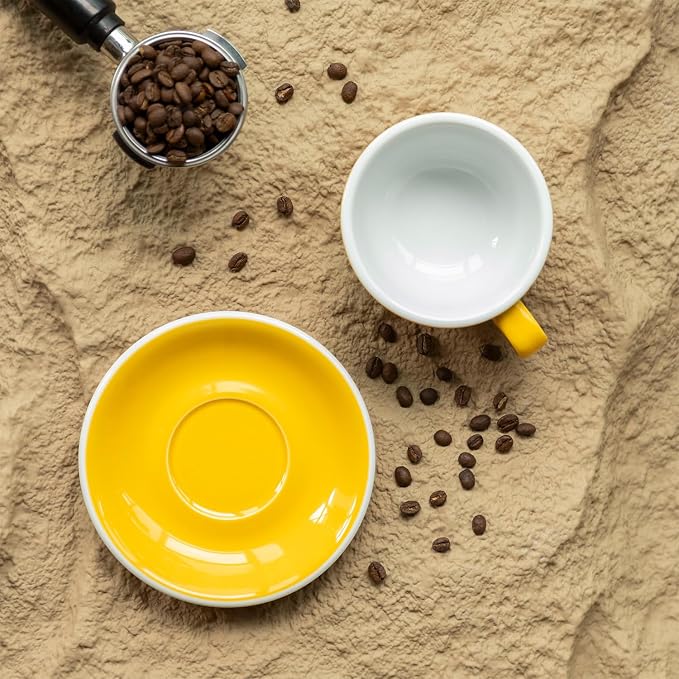 Loveramics Latte Art Mug with Saucer, 10 oz Ceramic Coffee cups with Round - Image 5