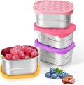 4Pack Small 8oz Stainless Steel Snack Containers by Tanjiae