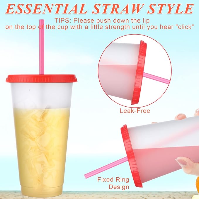 Honeydak 15 Pack Tumbler with Straw and Lid Bulk Cups - Image 3