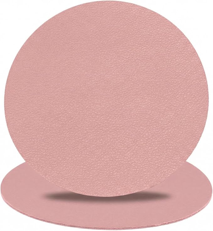 Set of 6 Leather Coasters, Dual-Sided Non-Slip & Waterproof, - Image 2