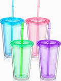 Nuogo 4 Pieces Insulated Double Wall Plastic Tumbler by Nuogo
