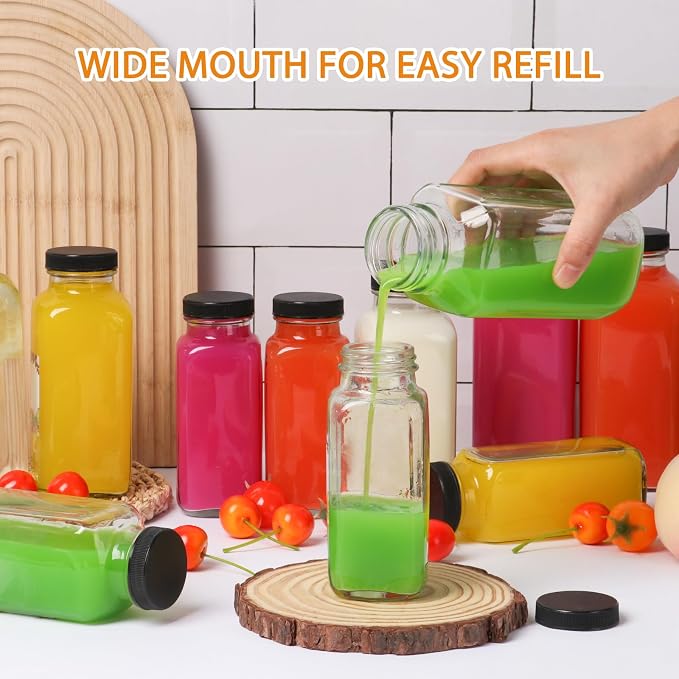 AuroTrends 8 oz Glass Juicing Bottles 6-Pack - Image 7