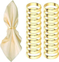 Gold Napkin Rings-20 Pcs Stainless Steel Napkin Rings | Metal Napkin Ring by GERILKAI