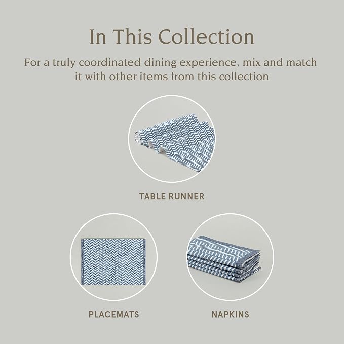 Over&Back 18x90 Hand-Blocked Printed Cotton Table Runner - Image 4