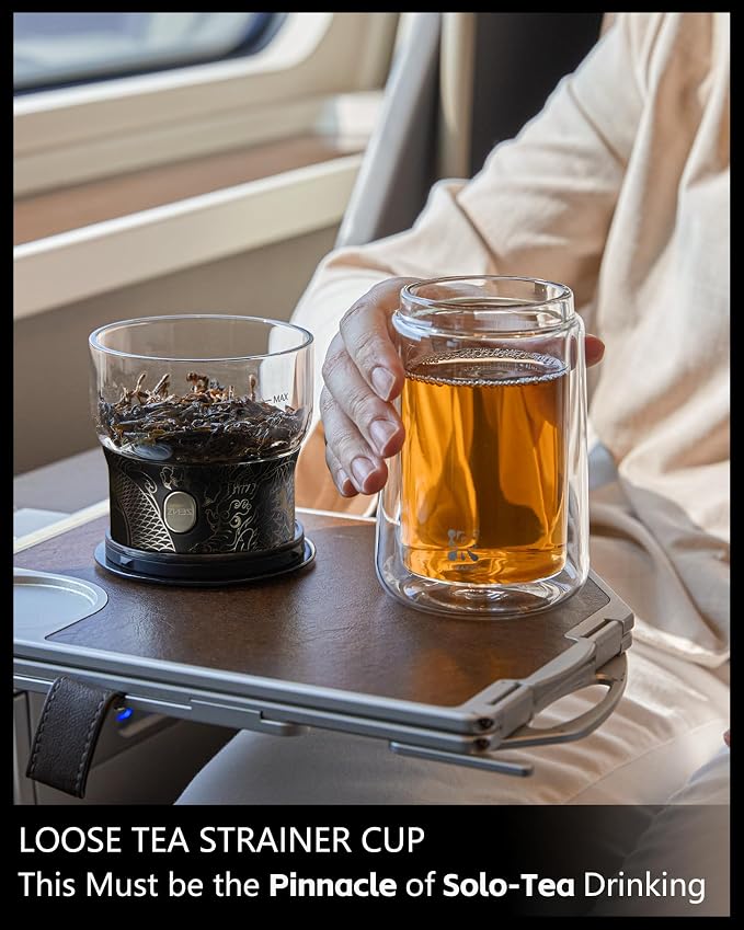 ZENS Glass Infuser Teapot, Cool One Touch Tea Maker - Image 9
