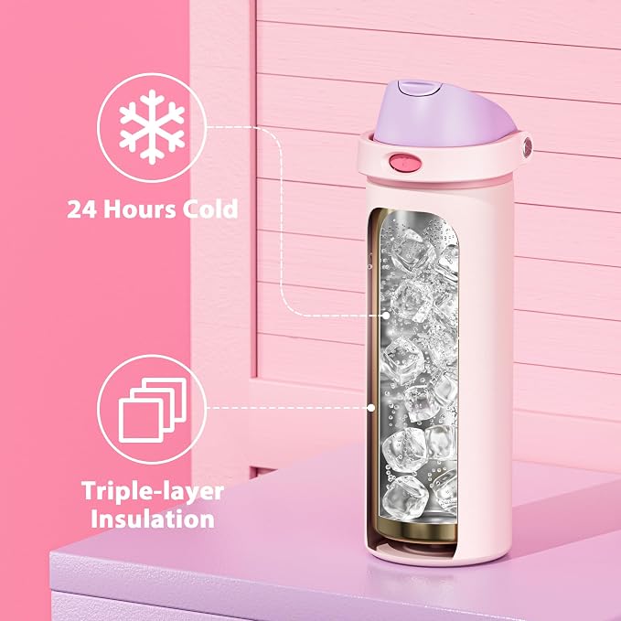 24 oz Insulated Water Bottle for Sports: Meoky Stainless Steel Water Bottle - Image 3