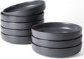 famiware Mercury Pasta Bowls Set of 8, 33 oz Large Salad Bowls, Charcoal | by Famiware