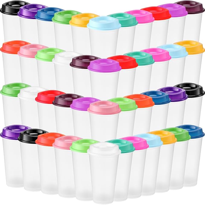 Honeydak 45 Pack 16 oz Reusable Coffee Cups by Honeydak