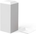 Exquisite Mini Disposable Appetizer Plates - 100 Pack 2.95" x 2.95" White Plastic Dessert Plates - Elegant Design for Weddings, Birthdays, and Formal Parties - Stackable and Convenient - BPA Free