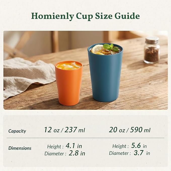 Homienly Reusable Plastic Cups - Image 9