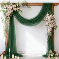 Pearl Table Runner Gauze Sheer 19FT Wedding Draping Fabric Decor | Emerald by Socomi