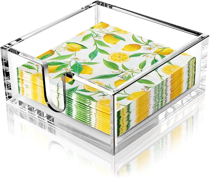 LotFancy Napkin Holder, Acrylic Cocktail Napkin Holder by LotFancy