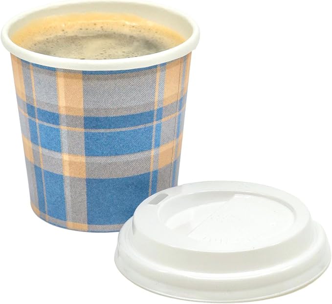 4 Oz Espresso Cups with Lids by Unknown