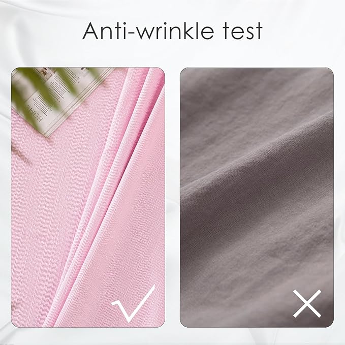 BALCONY & FALCON Rectangle Tablecloth Washable Wrinkle Resistant Water Proof Table Cloth Decorative Fabric Tablecloths for Valentines Day Dining Parties Kitchen Wedding Outdoor Use (Light Pink, 55x70)