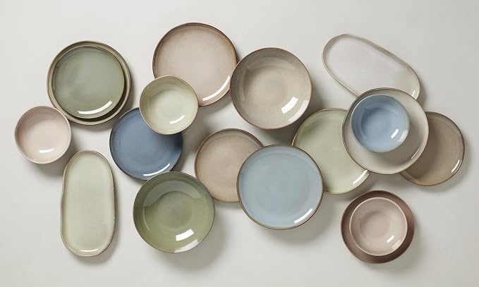 Oneida Organic Shades Clay Stoneware 12-Piece Dinnerware Set - Image 14