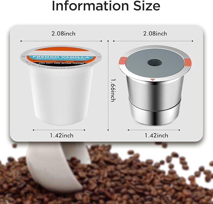 Reusable K Cups and Coffee Pods, Universal Stainless Steel K Cups - Image 8