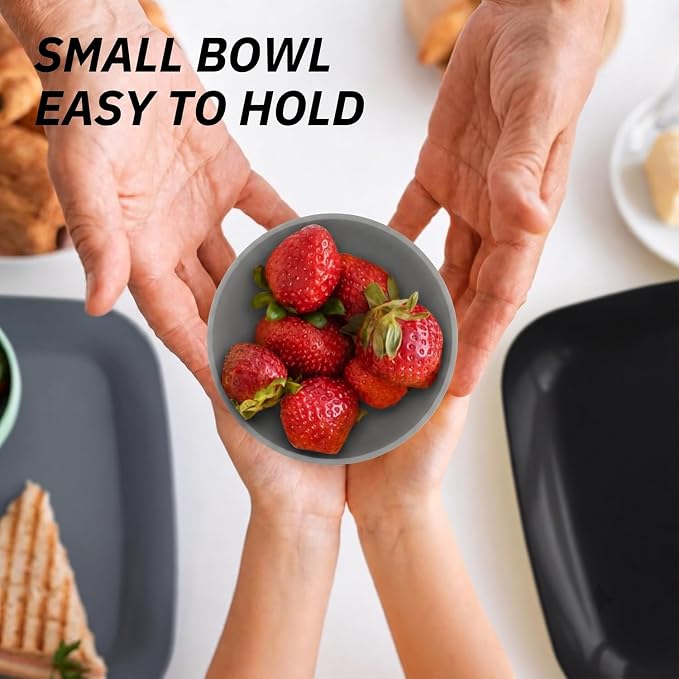 Wheat Straw Bowls Sets of 8, 10oz Small Plastic Bowl Reusable, Unbreakable - Image 7