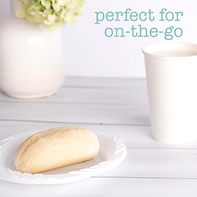 800 Count Disposable 6 Inch White Plastic Dessert Plates