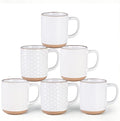 GBhome Coffee Mugs Set of 6, 16 oz White Coffee Cups by GBhome