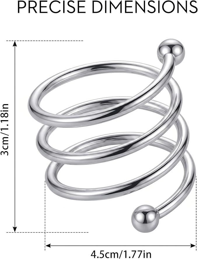 Napkin Ring Set of 8, Metal Serviette Holders - Image 5