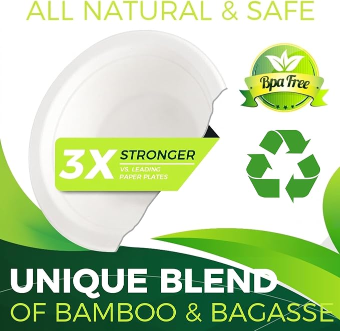 Paper Bowls 48oz, Deep & Large Disposable Bowls, Sturdy - Image 3