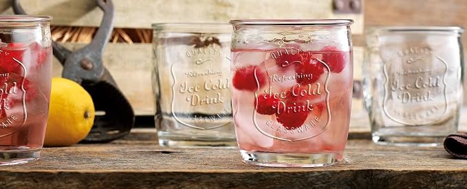 Glaver's Glass Tumblers Premium Drinking Glasses set Of 4 Genuine Artisan-Made - Image 5