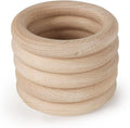 FoDau770 5pcs Natural Beech Wooden Rings, Unfinished Solid Wood Rings Heavy by FoDau770