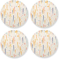 Stripes Tiny Dots Minimalist 4 Piecing Set Absorbent Coasters Corkboard by KLL