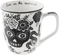 Karma Gifts 14 oz Black and White Boho Mug Sugar Skull by KarmaGifts