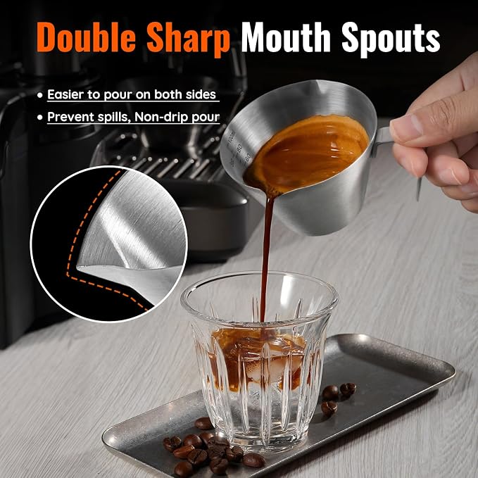 YARRAMATE Stainless Steel Espresso Shot Cup, 3.4oz | Heat Insulated Grip - Image 3
